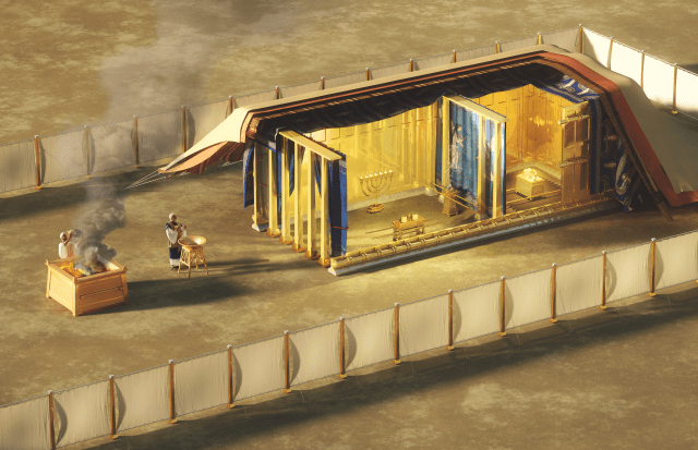 Brandofferaltaar in de tabernakel van Mozes (ca. 1500 v.Chr.)